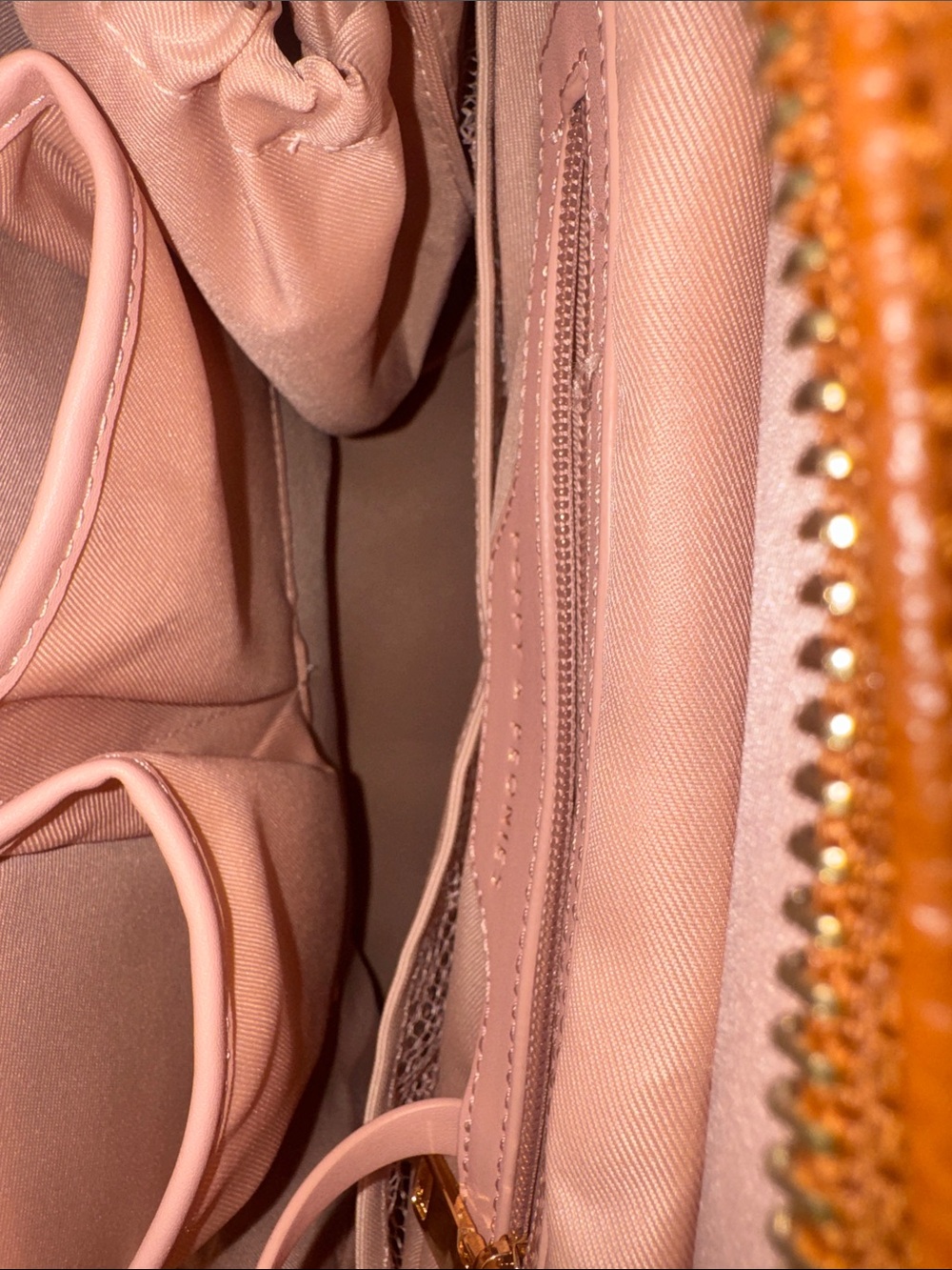 Poppy & Peonies NWOT Commuter Backpack Weekender bag Cognac MISSING STRAP brown - Picture 10 of 12